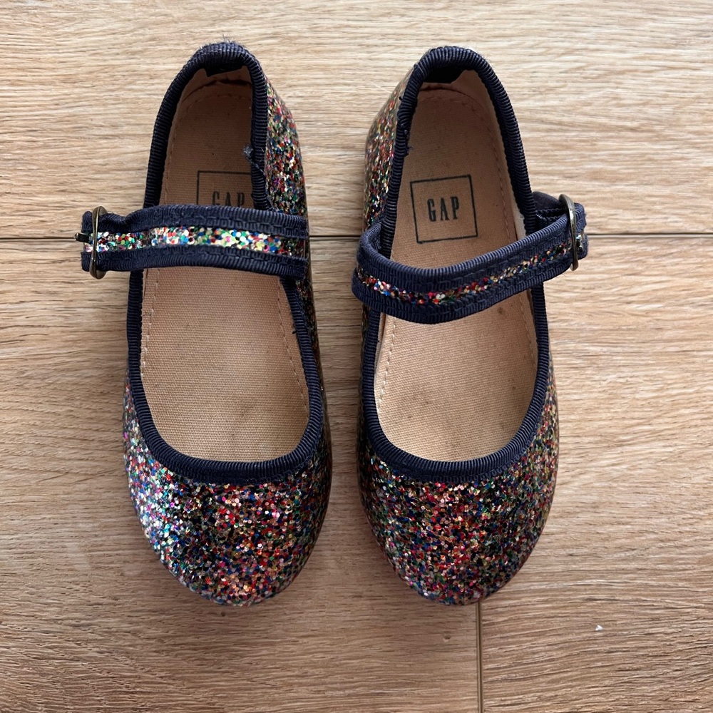 GAP Glitter Toddler Dress Shoes Multicolor Sparkle